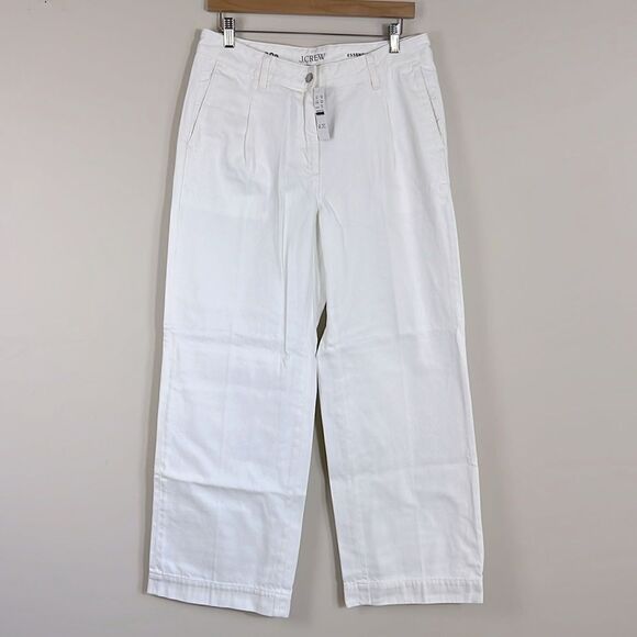 J. Crew Wide leg Essential Jeans in white Size 30 Petite - Picture 2 of 10